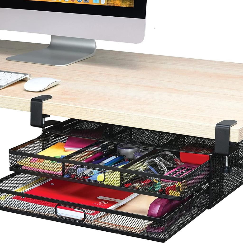 HannLk Sliding Drawer Metal Storage Unit for Under Desk Home Office Organization Tool