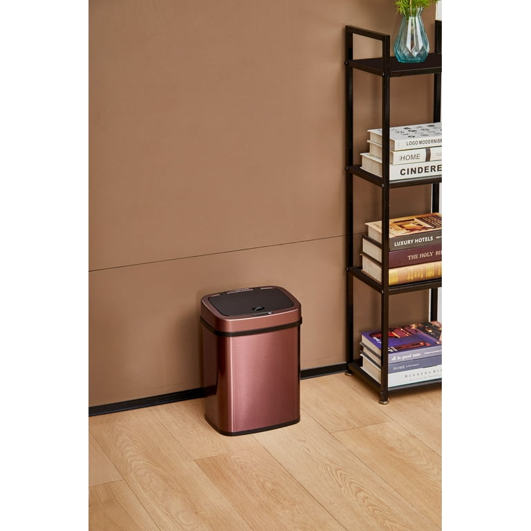Nine Stars Automatic Bathroom Trash Can, 3 Gallon Stainless Steel