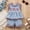 Blue, variant on EliteGoogv Kids Two Pieces Outfit Sets Sleeveless Patriotic Plaid Print Vest Top Ruffle Shorts 4th of July Casual Playwear Toddler Girls 250th Independence Day Outfit,12-18 Months
