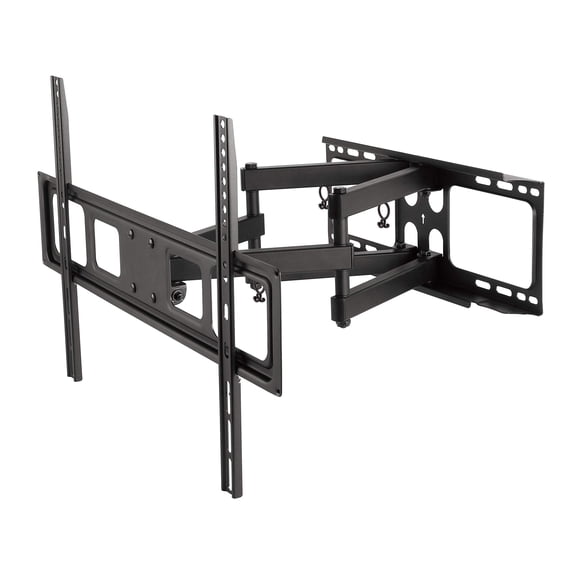 Promounts Full Motion TV Wall Mount, Dual Swivel Articulating Arms Extension Tilt Rotation TV Bracket for Most 37-85 Inches Flat/Curved Display, Hold 88lbs, Max VESA 600x400 (OMA6401)