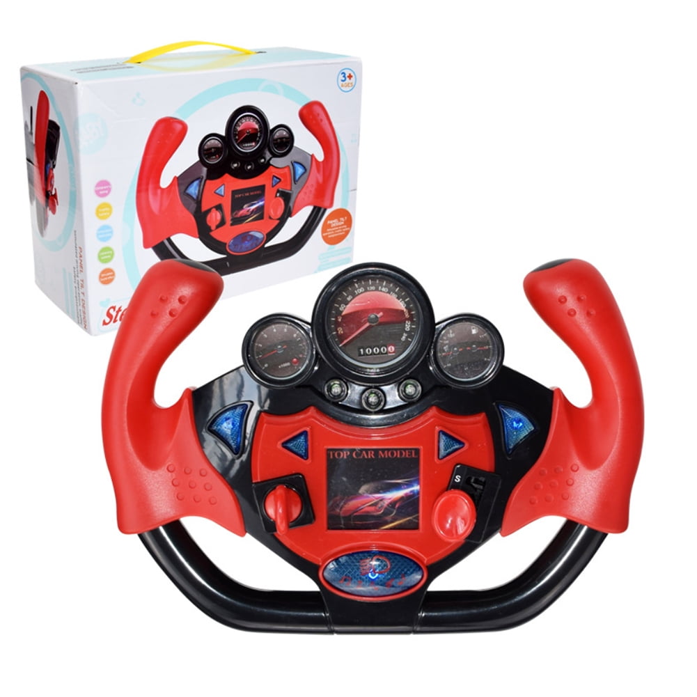 steering wheel toy with screen