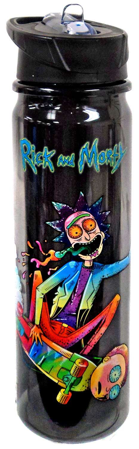 Rick & Morty Skateboard Water Bottle by