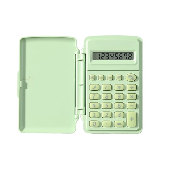RXMEKW Calculator Small and Portable Student Use 8 Bit Flip Top Palm Sized Calculator in Macaron Color Scheme