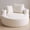 White / Foam, variant on Round Sofa Bed with Memory Foam Sectional Couches for Living, Green / Foam
