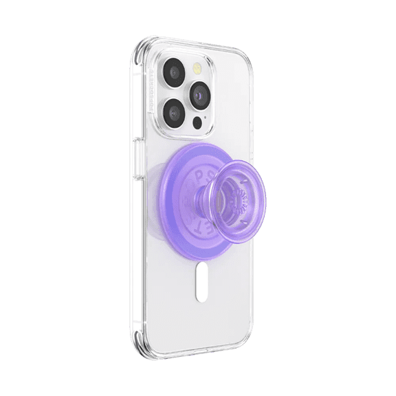 PopSockets Phone Grip for MagSafe, Magnetic Holder, Phone Stand, Lavender - Lavender Translucent