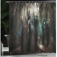 thumbnail image 4 of Ambesonne Fantasy Shower Curtain, Dark Forest Robots, 69"Wx84"L, Blue Red, 4 of 5