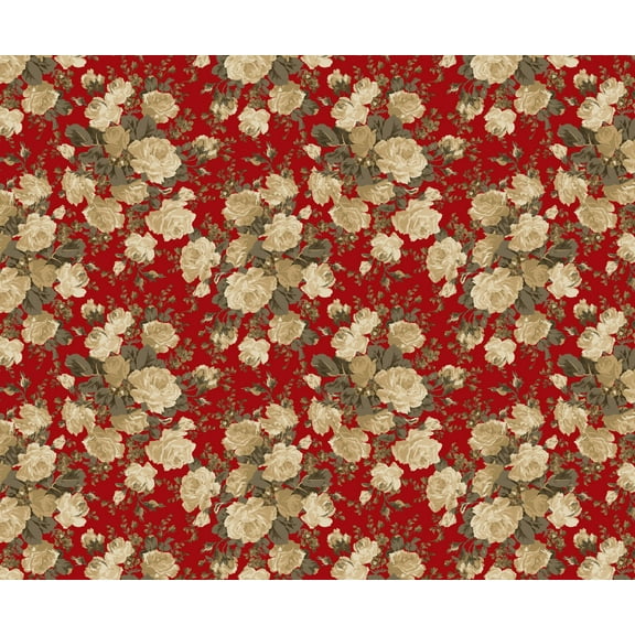 RTC Fabrics 100% Cotton 44" Width Manchestr Terrace Large Floral Coordinates Fabric by the Yard