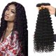thumbnail image 1 of Extensiones de cabello brasileño ondulado profundo, cabello humano virgen Remy, 3 piezas, 24, 26 y 28 pulgadas, color negro natural., 1 of 5