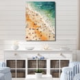 thumbnail image 2 of Designart "Umbrella Aerial Beach View VI" Nautical & Beach Metal Wall Decor, 2 of 5