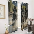 thumbnail image 2 of Vintage Western Cowboy Window Curtain Panels Grommet Blackout Curtains Blackout Curtains for Living Room, 2 of 7