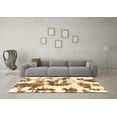 thumbnail image 3 of Ahgly Company Indoor Square Abstract Brown Modern Area Rugs, 5' Square, 3 of 4