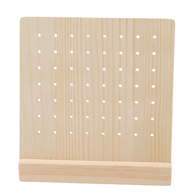 Soporte Para Aretes, Tablero De Exhibición De Aretes De Gran Capacidad Con 56 Orificios Con Base De Madera, Soporte Para Aretes Organizador De Aretes, Estante Para Joyas Para