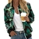 thumbnail image 4 of Chaquetas Para Mujer Abrigos Abrigos Estampado Floral Manga Larga Cremallera Recortada Ligero Cuello Levantado Tops Abrigo Odeerbi ODB145225, 4 of 6