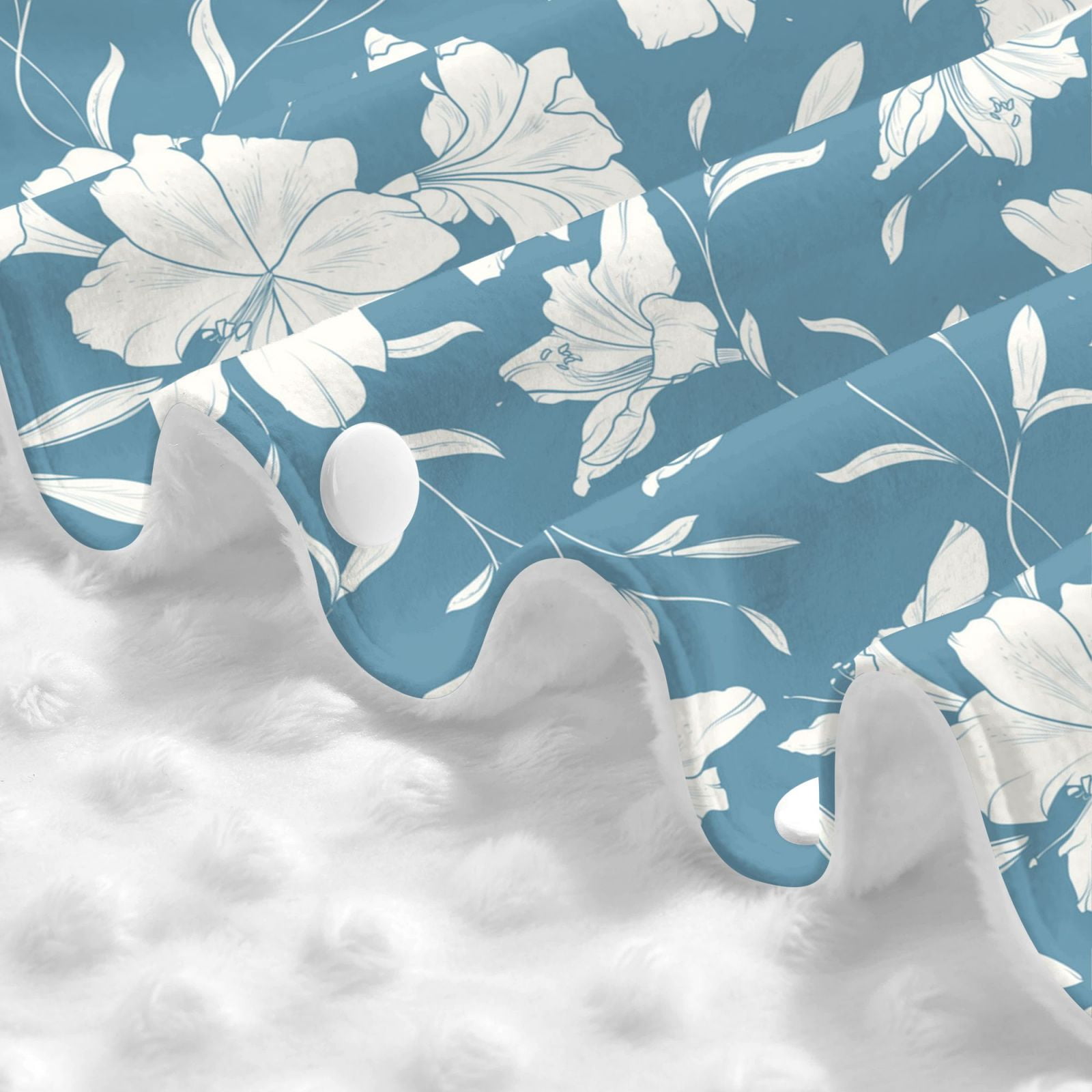 Car Seat Cover Baby - Lilies Flowers Light Blue Breathable Infant Car Seat Cover for Baby Carseat, Lightweight Comfort Baby Essentials Must Haves Newborn Stuff for Girl Boy