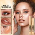 thumbnail image 4 of 3-Color Gradient Eyeshadow Stick,Stick Matte Shimmer Waterproof Long-lasting Eyes Makeup,Blendable Metallic Glitter Eyeshadow,Portable Use,Eye Shadow Stick for Professionals Users, 4 of 5