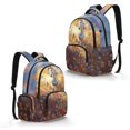 thumbnail image 2 of DISNIMO Kids School Backpack for Teen Girls Horse Flower Printed 17 Inch Large Bookbag with Adjustable Strap for Primary Middle Students Lightweight Portable Bookbag, Girls Back to School Supplies, 2 of 7