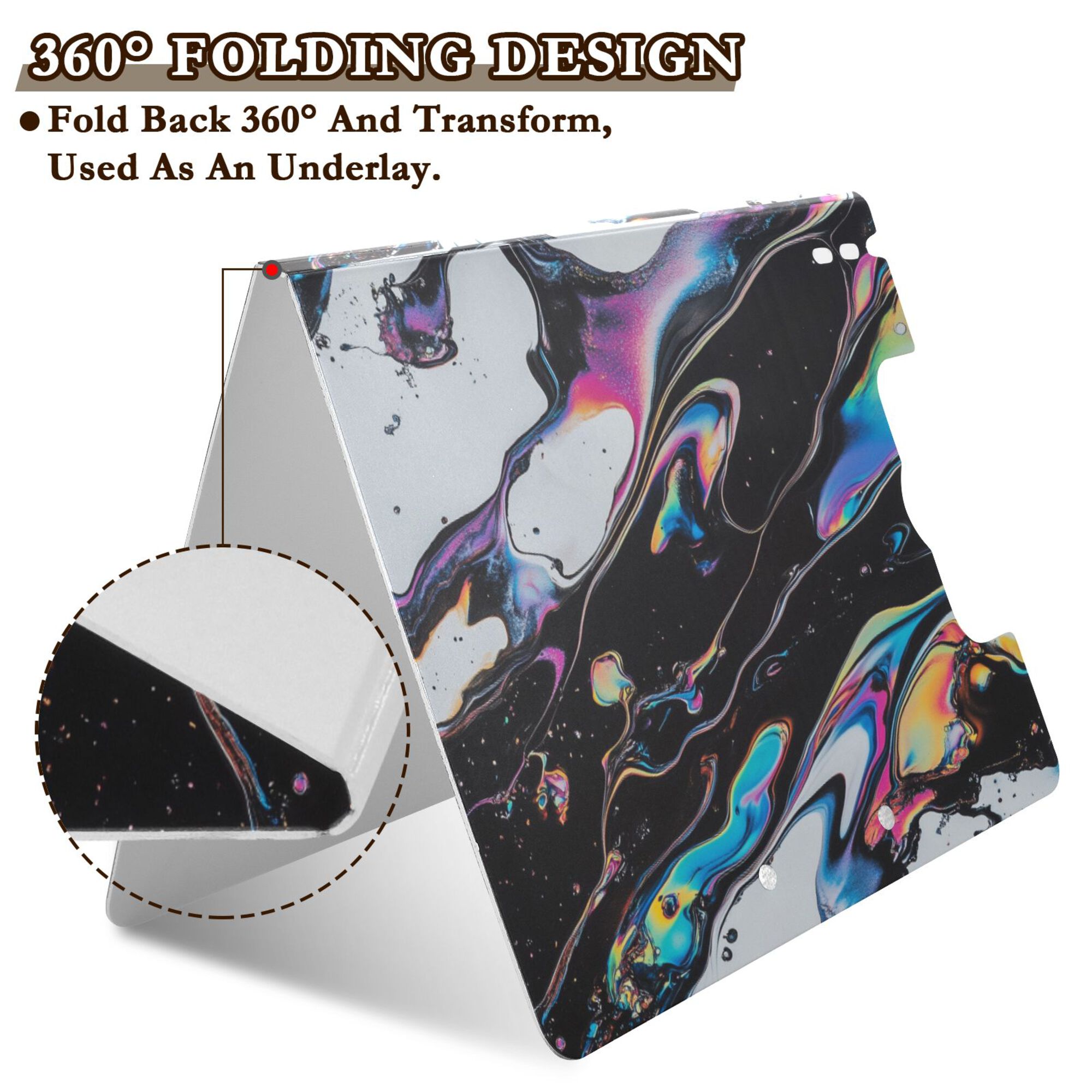 FORMRS A4 Clipboard Folder with Pen Holder Horizontal Foldable School Office Binder, Black