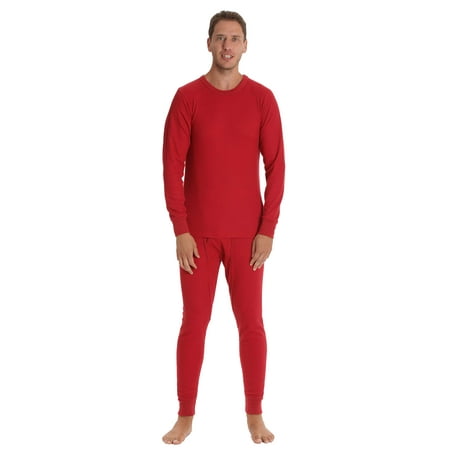 

At The Buzzer Thermal Underwear Set for Men 95962-Red-XXL (Red 3X)