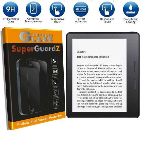 For Amazon Kindle Oasis (1st Gen, 2016) - SuperGuardZ Tempered Glass Screen Protector [Anti-Scratch, Anti-Bubble]   LED Stylus Pen