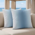 thumbnail image 5 of Pillow Covers 20x20 Set of 2, Blue Grey Ombre Square Throw Pillow Covers for Couch/Sofa/Living Room, Farmhouse Gradient Minimalist Decorative Soft Pillowcases for Couch Throw Pillows, 5 of 9
