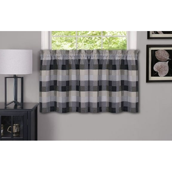 Colorado - Window Curtain Tier Pair - 57x24 Black
