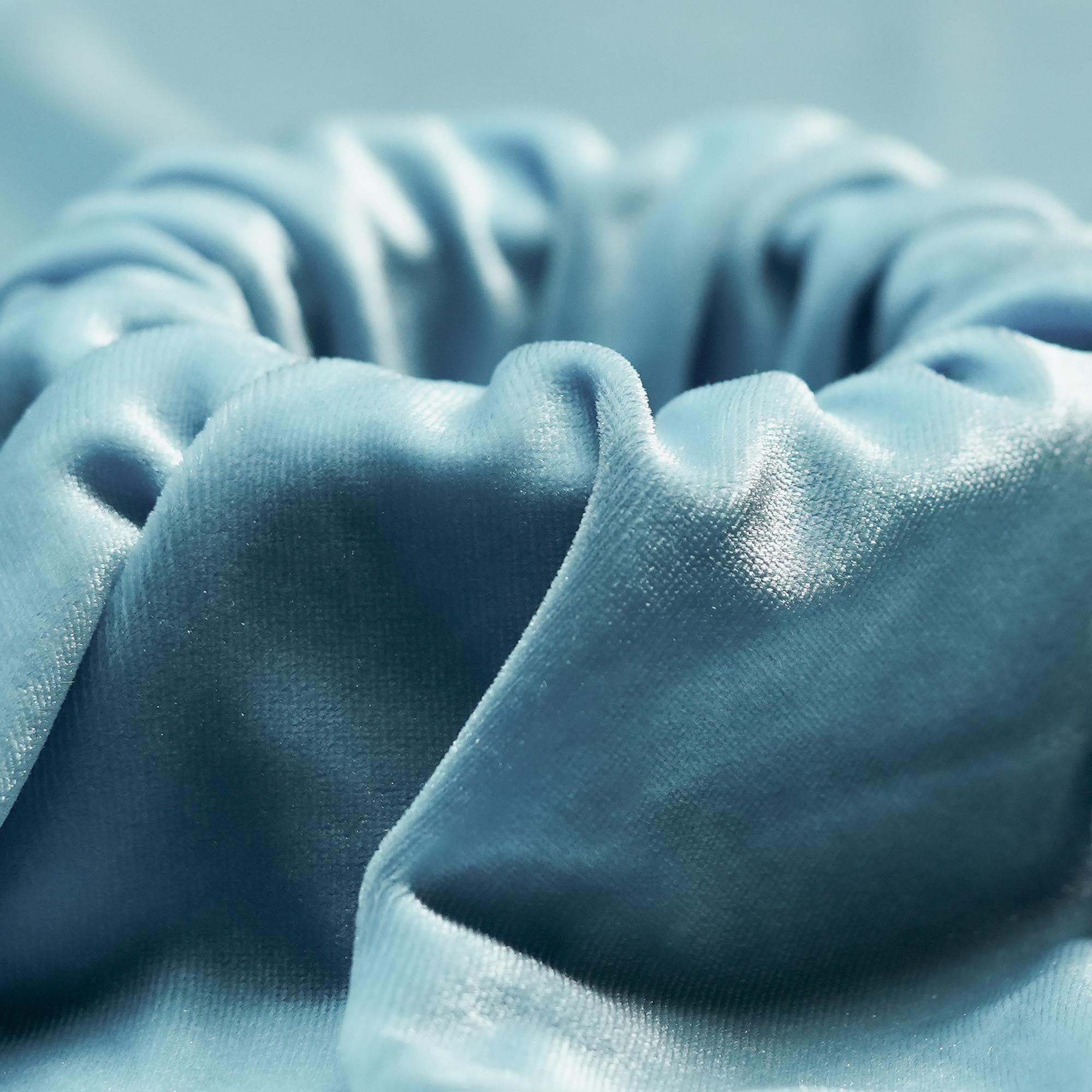 Ice Fabric Stretch Velvet Fabric by the Yard - 60" Wide Soft Stretchy Fabric for Sewing Clothes, Apparel, Costume, Crafts - 90% Polyester 10% Spandex - Baby Blue - 6 Yards