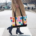 thumbnail image 4 of FORMRS Canvas Laptop Tote Bag for Women with 15.6" Computer Compartments Shoulder Handbag, Watercolor Circles, 4 of 7