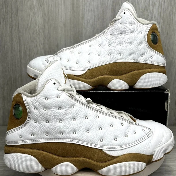 Ni - ke Ni - ke Air Jordan 13 Retro Wheat 2023 Mens 10 414571-171 Sneakers Shoes OG Brown