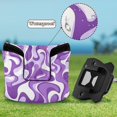 thumbnail image 6 of Haosy Purple White Flow Golf Mallet Putter Cover Strong Magnetic Leather Golf Club Headcover Closure, 6 of 7