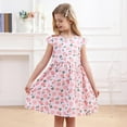 thumbnail image 2 of Fsqjgq Baby Girl Clothes 0-3 Month Easter Outfit Girl Elegant Summer Dresses Kids Children Girls Summer Flying Sleeve Flower Prints Princess Dress Fashion Cute 100, 2 of 4