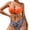 D338/Orange, variant on Women's Bikini Sets Women High Waisted Bikini Push Up Two Piece Swimsuits Vintage Two Piece Retro Ruched High Waist Print Bikini Set Beach Swimwear
