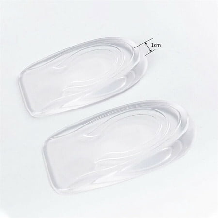 1 Pair 1~3cm Lift Up Portable Soft Heel Insert Pad Taller Silicone Gel Height Increase Shoe Insoles 1CM MEN