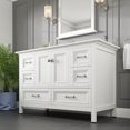 thumbnail image 2 of Eviva Britney 48"W x 22"D White Bathroom Vanity with Carrara Quartz Countertop and Undermount Porcelain Sink, 2 of 11