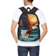 thumbnail image 4 of Fotbe Textured Bald Eagle Mochila para Hombre y Mujer - Tela Oxford 600D Resistente - Mochila Impermeable de Gran Capacidad para Escuela, Viajes y Senderismo, 4 of 6