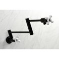 thumbnail image 4 of Kingston Brass KS4100PX Metropolitan Two-Handle 1-Hole Wall Mount Pot Filler Faucet in Matte Black, 4 of 8
