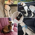 thumbnail image 4 of Cinturón de seguridad para coche para perros con amortiguación duradera, elástico ajustable, hilos reflectantes y mosquetón resistente para perros y gatos (negro), 4 of 5
