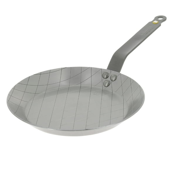 de Buyer - Mineral B Steak Pan - Nonstick Frying Pan - Carbon and Stainless Steel - Induction-ready - 11"