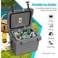 thumbnail image 5 of PINDEE 16 Quart Cooler, 24 Can Insulated Ice Chest Box with Heavy Duty Handle and 2 Cup Holders, 3-5 Days Ice Retention, Portable Leakproof Hard Cooler for Camping, Fishing, Picnic, Outdoor, 5 of 6