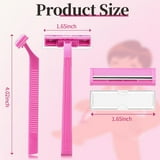 30 Count Women's Disposable Razors, Twin Blade Shaving Razor Pink ...