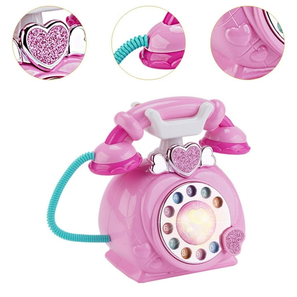 Teléfono de moda antigua, teléfono de simulación, juguete Musical