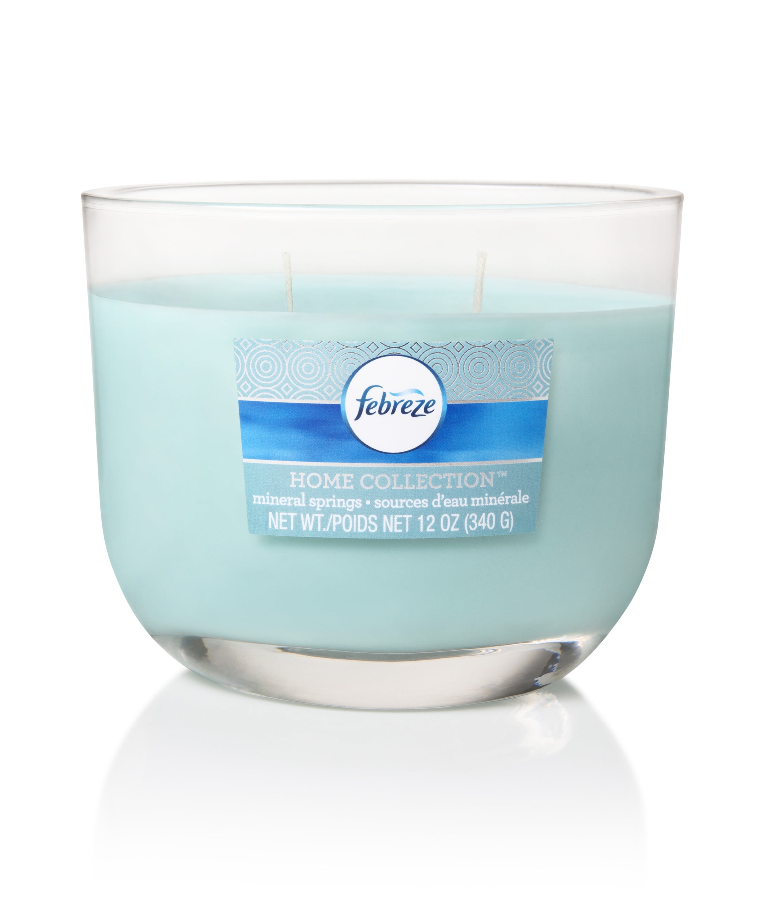 Febreze Mineral Springs 12 oz 2 Wick Candle, Home Collection, Blue