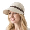 thumbnail image 3 of Hkoxplj Wide Brim Sun Hat for Women Ponytail Baseball Cap Soft Lightweight Quick Dry Breathable UV Protection Packable Foldable Travel Hat Summer Outdoor Adjustable Cap with Sweatband, 3 of 5