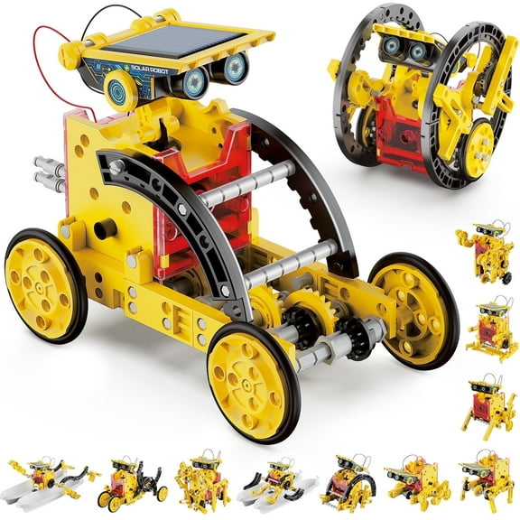 HopeRock Solar Robots Kit STEM Toys for Kids, Science Kit for Kids, 12 in 1 Beginner Building Toys for Boys 8 to 12, Christmas Birthday Gifts.