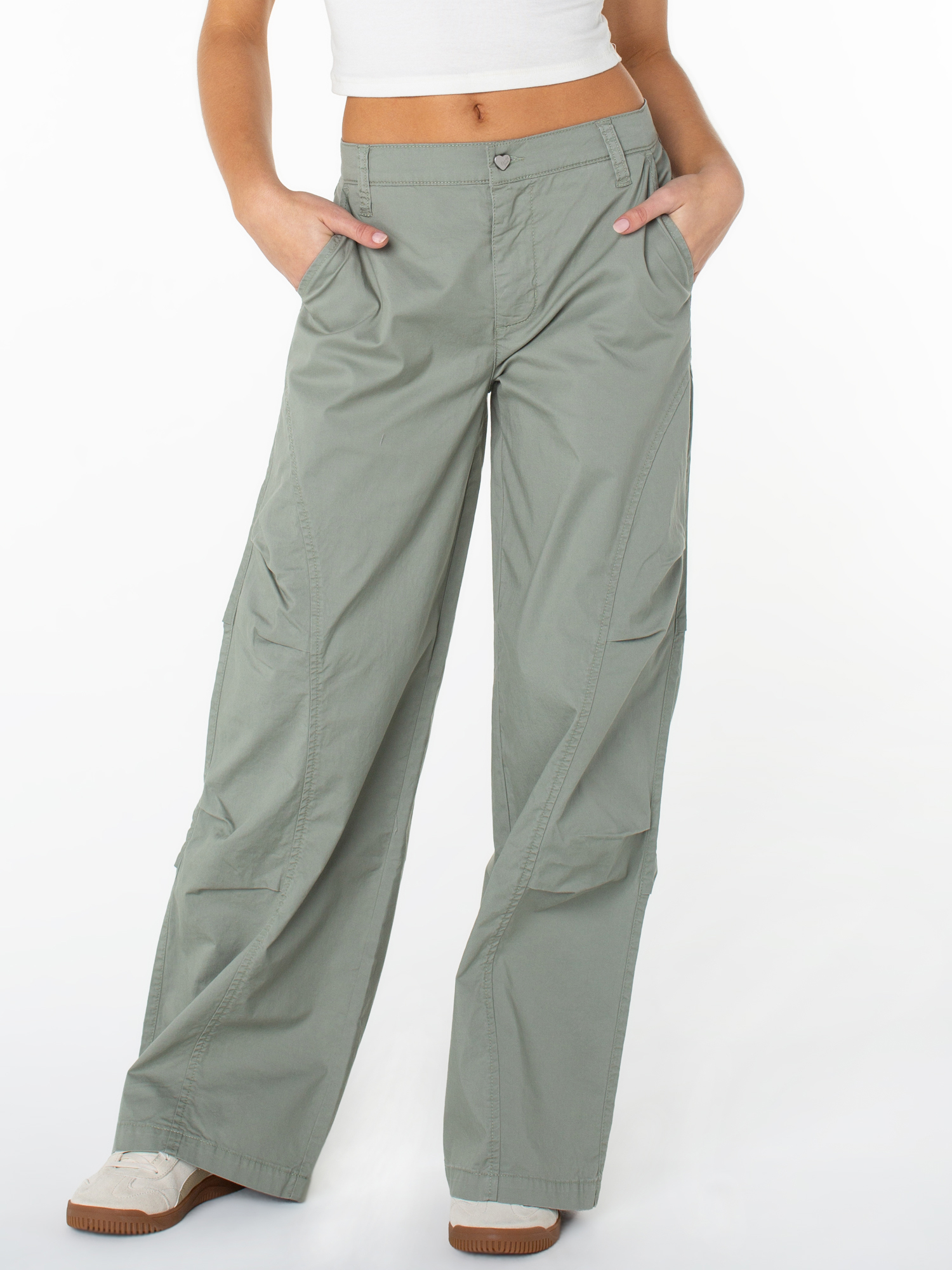 Celebrity Pink Women's and Women's Plus Wide Leg Cargo Pants, Sizes XS-4X