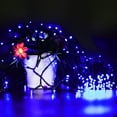 thumbnail image 5 of Morttic 33FT 100 LEDs String Lights,Black Wire Waterproof Fairy Lights 8 Modes ,Plug in Xmas Lights for Home, Garden, Wedding, Party, Christmas Decoration Indoor Outdoor, Blue, 5 of 6
