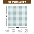 thumbnail image 7 of nqOlkjepod Aqua Plaid Chair Covers Set of 8, Decorative Chair Back Cover, Spring Summer Farmhouse Buffalo Checkered Dining Room Chair Slipcovers Removable Chair Protectors Covers for Party Banquet, 7 of 7