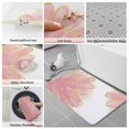 thumbnail image 6 of Pink Gold Bath Mat 3 Piece Bathroom Rug Set, Boho Modern Abstract Minimalist Aesthetic Flower Non Slip Bath Rug Contour Mat and Toilet Lid Cover, Absorbent Shower Mats Soft Bath Rugs and Mats Sets, 6 of 8