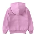 thumbnail image 4 of GYRATEDREAM Baby Boys Girls Fall Winter Hooded Jacket Toddler Long Sleeve Zip Up Cotton Thick Hoodie Coat with Pockets Kids Warm Windpoof Outerwear Purple for 12M-10T, 4 of 8