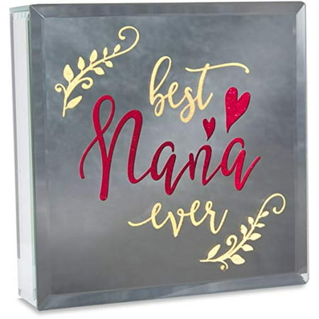 Pavilion - Best Nana Ever - 6x6 Inch Mirror Light Up Plaque - AA Batteries Required - Not (Best Aa Speakers Ever)