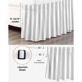 thumbnail image 3 of Grey Striped Bed Skirt Cal King Size, Modern Farmhouse Gray White Stripes Wrap Around Bed Skirting with Adjustable Elastic Strap, Dust Ruffled Pleated Bedskirts 18 Inch Drop for Bedroom Cal King Beds, 3 of 9
